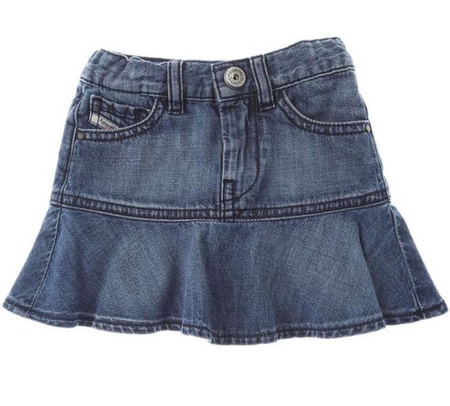jean pleated skirt~