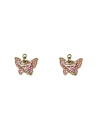 Christian Dior 2000s Pink Butterfly Earrings – Into Archive