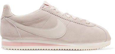 Classic Cortez Suede And Leather Sneakers - Stone