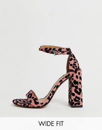 ASOS DESIGN Wide Fit Highlight barely there heeled sandals | ASOS