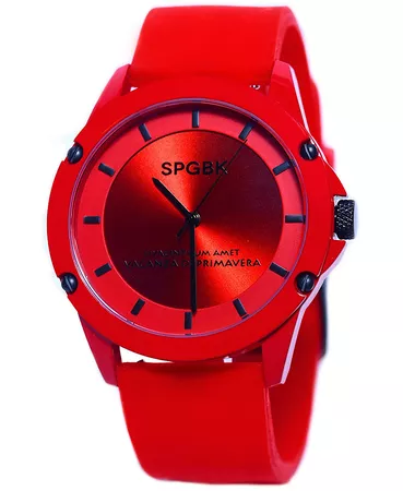 SPGBK Watches Foxfire Red Silicone Band Watch 44mm