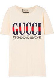 Gucci | Printed cotton-blend canvas midi skirt | NET-A-PORTER.COM