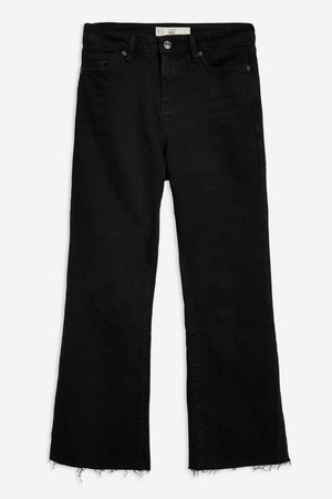 MOTO Black Cropped Kick Flare Dree Jeans - Flared Jeans - Jeans - Topshop