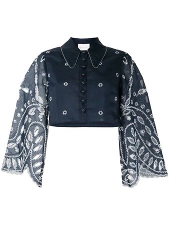Alice McCall Moonchild cropped lace shirt