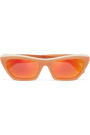 Acne Studios | Azalt embellished cat-eye acetate mirrored sunglasses | NET-A-PORTER.COM