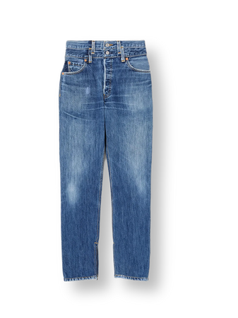Levi's Double Waisted Drainpipe denim blue jeans