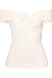 Mugler | Asymmetric chiffon blouse | NET-A-PORTER.COM