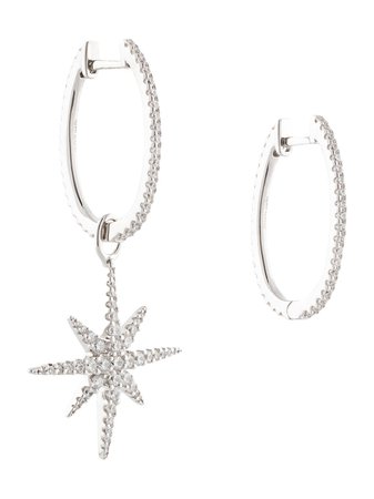 Apm Monaco Sterling Silver Asymmetric Star Hoop Earrings - Farfetch