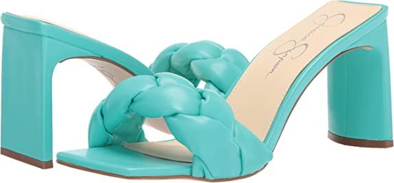 Amazon.com | Jessica Simpson Women's Sassia Woven Strap High Heel Sandal Heeled | Heeled Sandals