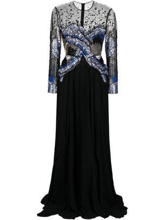 Elie Saab long-sleeved Sequinned Gown - Farfetch