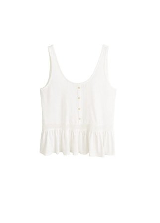 MANGO Embroidered strap top