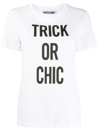 Moschino Printed Slogan T-shirt - Farfetch