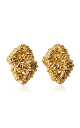 Loto 18k Gold-Plated Earrings By Paola Sighinolfi | Moda Operandi