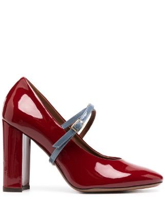red strap heels