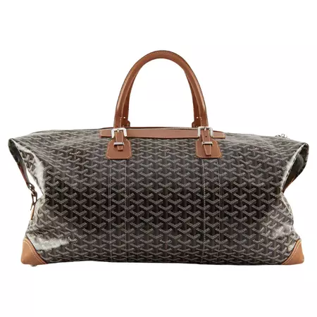 GOYARD Bowling 55 Bag in Black and Tan For Sale at 1stDibs | goyard bowling 55 bag price, goyard 55 bowling bag, goyard bowling bag price