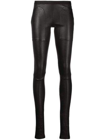 Rick Owens slim-fit Leather Trousers - Farfetch