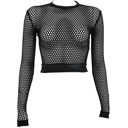 Pam Hogg mesh cropped sweater | ShopLook