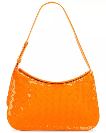 Bottega Veneta Small Metal Loops Bag in Tangerine & Gold | FWRD