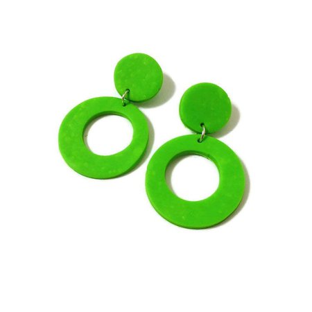 neon green earrings - Google Search