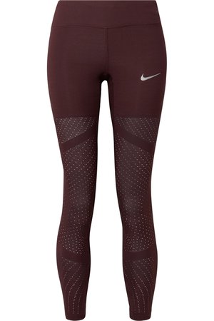 Nike | Epic Lux Athena mesh-paneled stretch leggings | NET-A-PORTER.COM