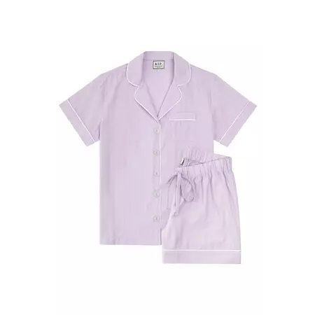 Premium Cotton Short Set In Lavender | KIP. Sleepwear | Wolf & Badger