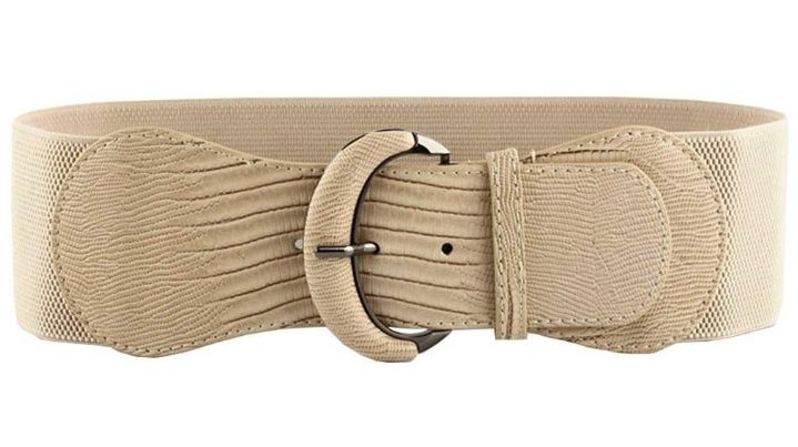 wide tan waist belt