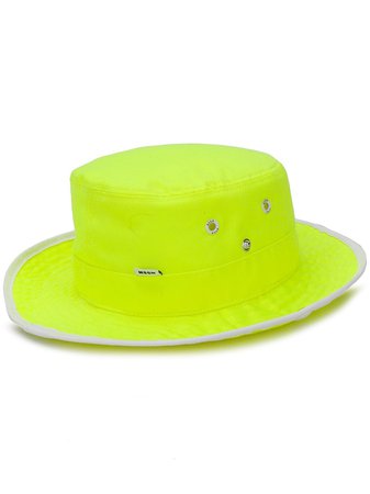 Msgm Journey Bucket Hat 2840ML03207004 Yellow | Farfetch