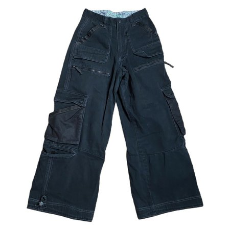 Vintage 90s MACGEAR Wide Leg Rave Goth Cargo Pants Size 28 x 28.5 | eBay