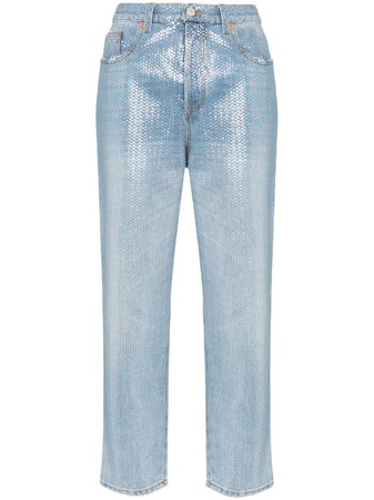 Gucci sequin-embellished cropped jeans $2,500 - Buy SS19 Online - Fast Global Delivery, Price