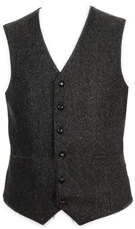 Celtic Gent Men's Single Breast Tweed Irish Vest - Dark Brown at Amazon Men’s Clothing store