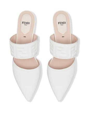 Fendi debossed-logo pointed-toe Mules - Farfetch