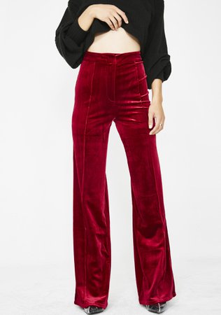 Velvet red pants