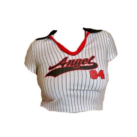 *clipped by @luci-her* Angel Crop Baseball Jersey