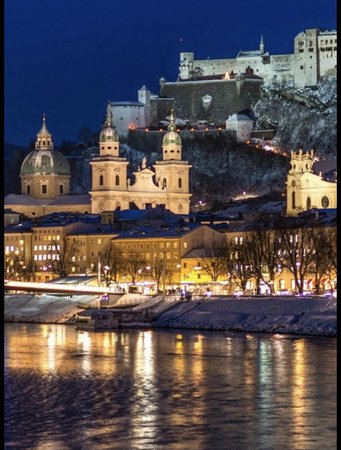 Salzburg Austria at Night