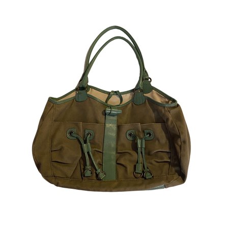 brown and green hand/shoulder bag