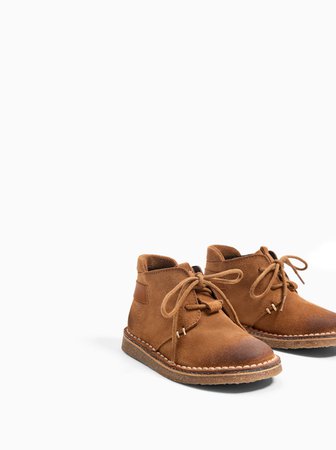 LACED LEATHER BOOTS - View All-SHOES-BABY BOY | 3 months - 4 years-KIDS | ZARA United States