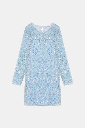 SEQUIN DRESS - NEW IN-WOMAN-NEW COLLECTION | ZARA United States blue