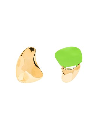 Metallic & green Nausheen Shah X Monica Sordo Gilot mismatched earrings - Farfetch