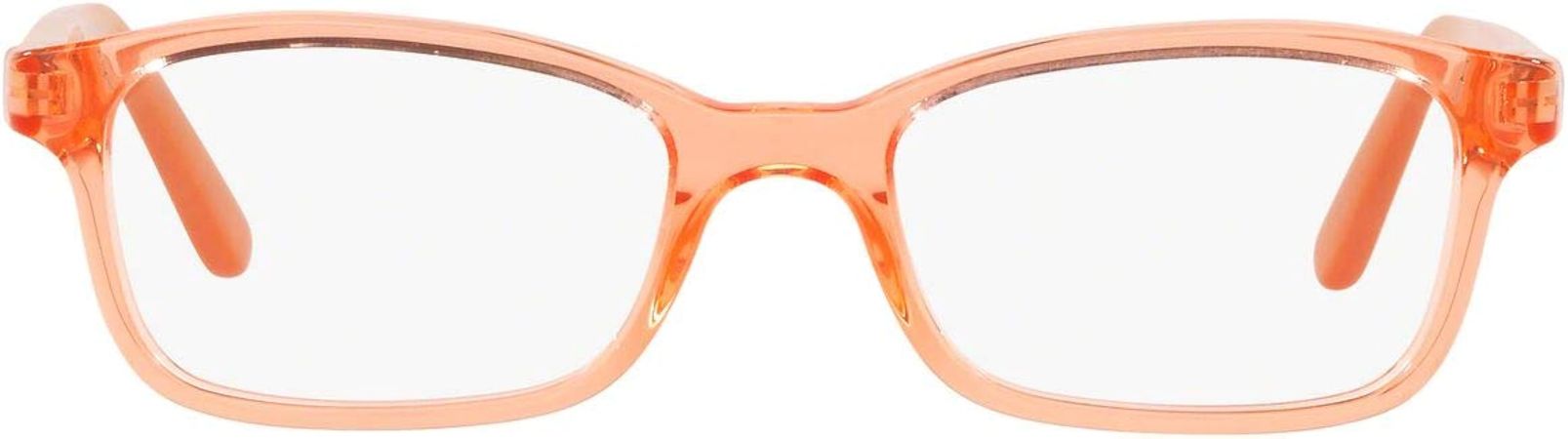 Amazon.com: Vogue Eyewear Vo5070 Square Prescription Eyeglass Frames, Transparent Orange/Demo Lens, 46 mm : Clothing, Shoes & Jewelry