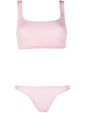 Shop pink Reina Olga seersucker bikini set with Express Delivery - Farfetch
