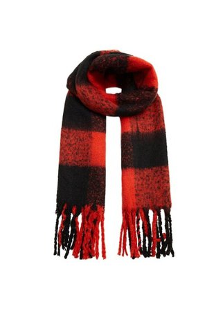 MANGO Textured maxi scarf