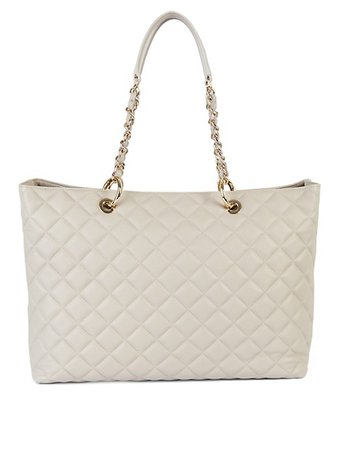 Saks Fifth Avenue Made in Italy Quilted Leather Tote on SALE | Saks OFF 5TH