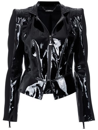 $1,839 Tufi Duek Patent Leather Jacket - Buy Online - Fast Delivery, Price, Photo