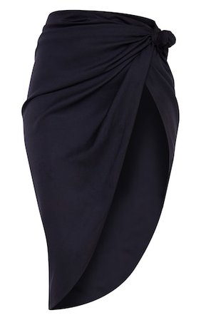 Black Sarong Midi Skirt | Skirts And Shorts | PrettyLittleThing USA