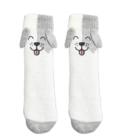 Cozy socks with dog
