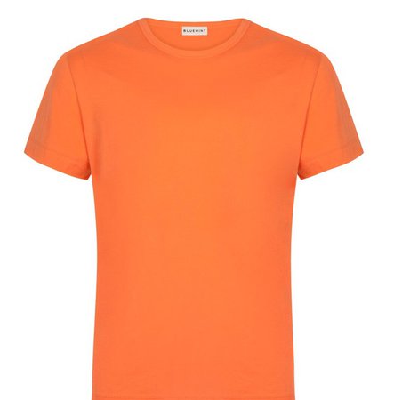 orange tee shirt
