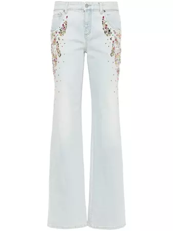Blumarine crystal-embellished straight-leg Jeans - Farfetch