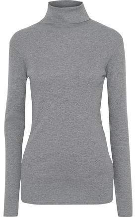 Cotton And Cashmere-blend Jersey Turtleneck Top