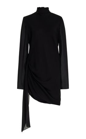 The Raina Silk Midi Dress With Neck Scarf By Brandon Maxwell | Moda Operandi