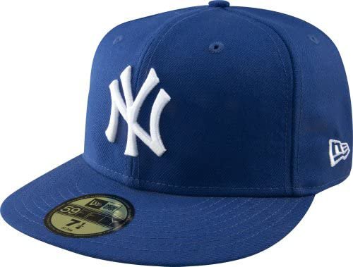 Amazon.com : MLB New York Yankees Light Royal with White 59FIFTY Fitted Cap, 7 5/8 : Sports Fan Baseball Caps : Clothing